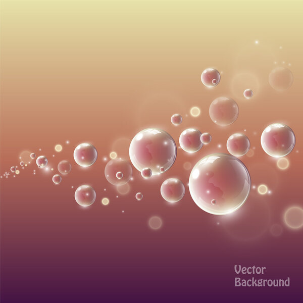 Gotas Sobre Fondo Brillante — Vector de stock