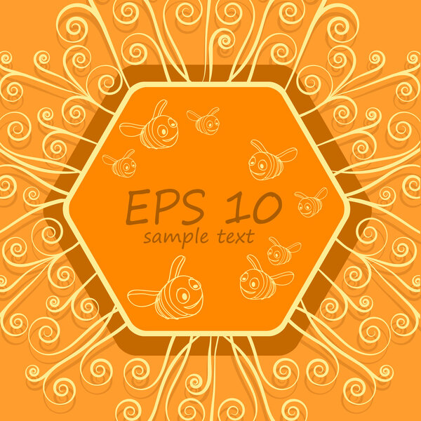 Bees and honeycombs. texture