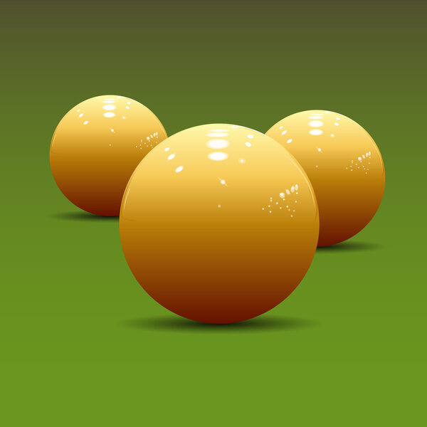 billiard balls on a pool table.Vector Illustration