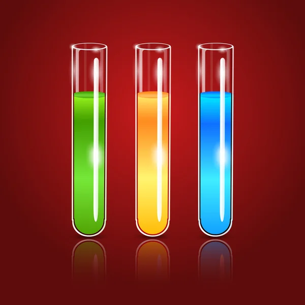 Vector Glass Test Tubes — Stock Vector