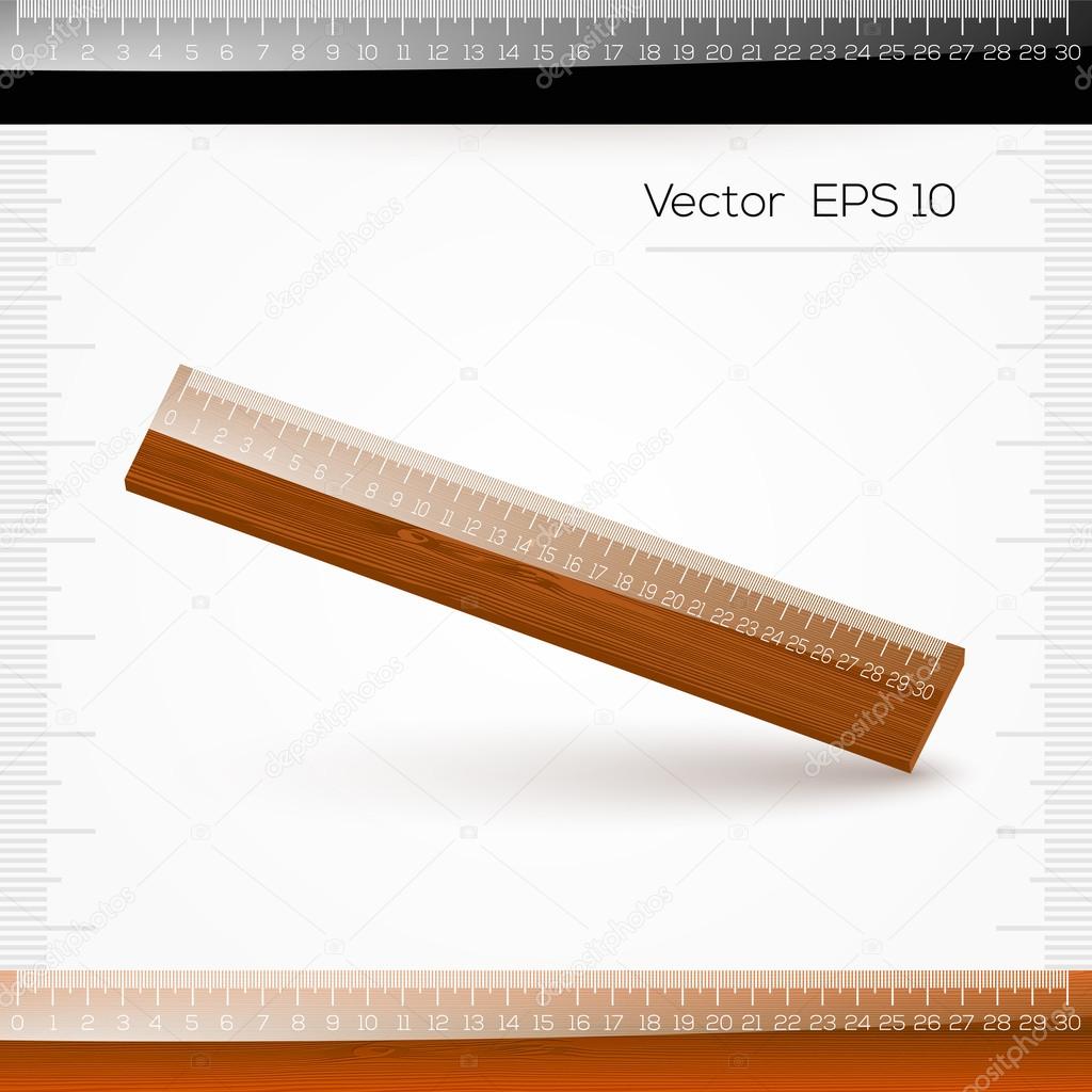 Vector ruler with the scale of centimeters