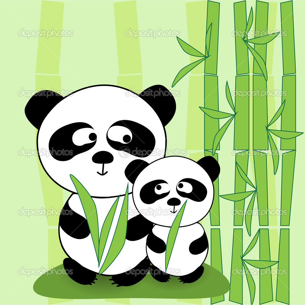 Vector panda. Vector illustration. 