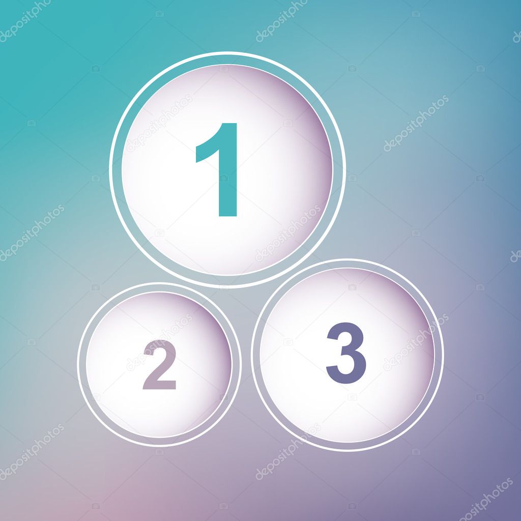 One two three circles