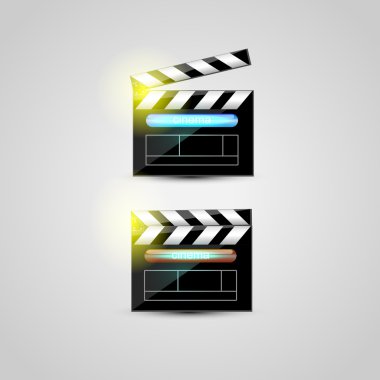 Clapper board, vector design clipart