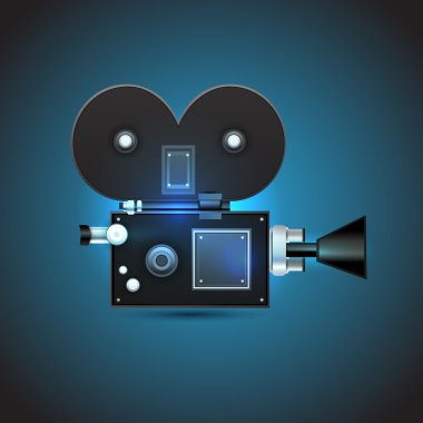 cinema camera, vector illustration clipart