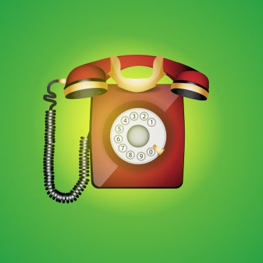 eski telefon. vektör çizim