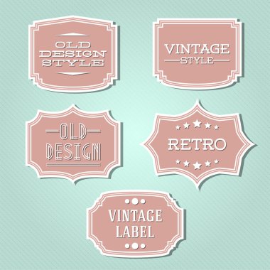 Vector collection - vintage and retro labels clipart