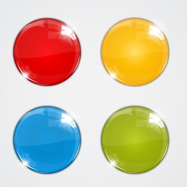 Set of colorful balls on white background clipart