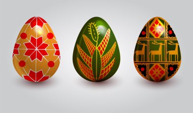 Vector background with easter eggs clipart
