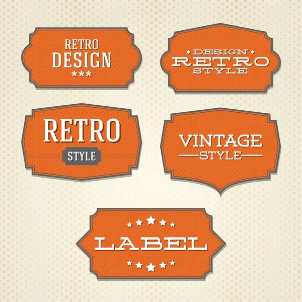 Vector Collection Vintage Retro Labels — Stock Vector