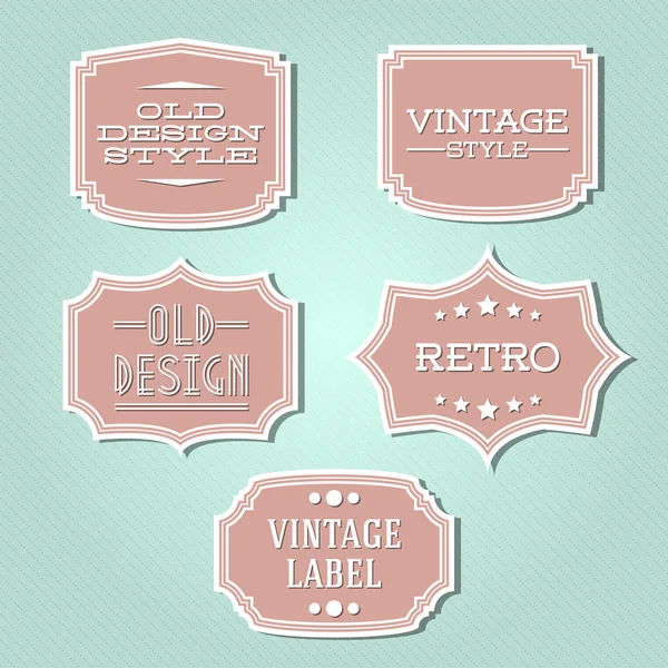 Vector Collection Vintage Retro Labels — Stock Vector