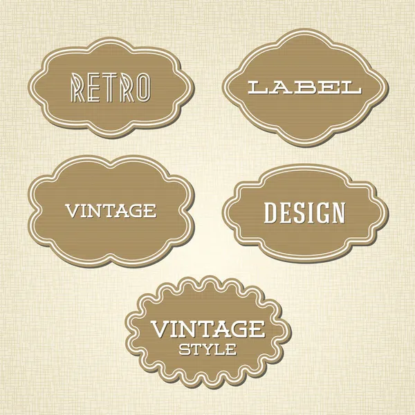 Collection Vectorielle Étiquettes Vintage Rétro — Image vectorielle