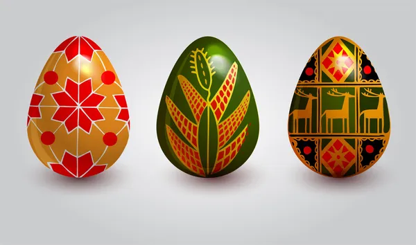 Fondo Vectorial Con Huevos Pascua — Archivo Imágenes Vectoriales