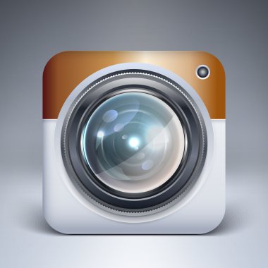 Vector camera application icon clipart