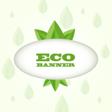Vector green eco banner clipart