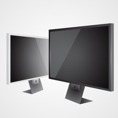 Two vector LCD tv clipart