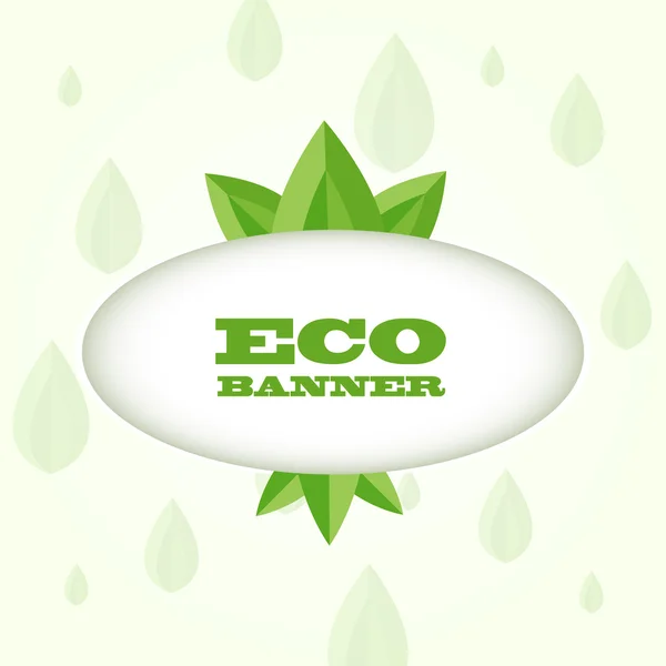 Vector Green Eco Banner — Stock Vector