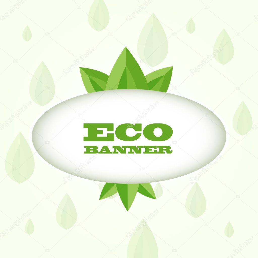Vector green eco banner