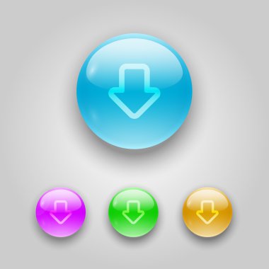 Vector set of buttons with arrows. clipart