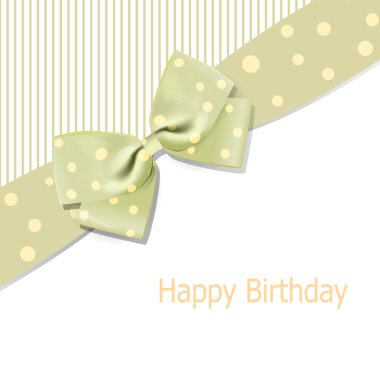 Vector birthday background with bow clipart