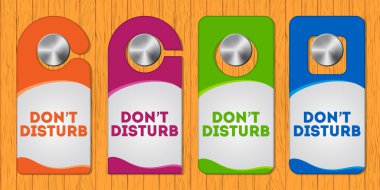 Hotel do not disturb door hanger with special design clipart