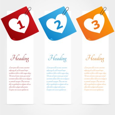 Set of web banners. Vector. Love theme clipart
