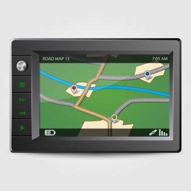 Modern GPS, vector illustration clipart