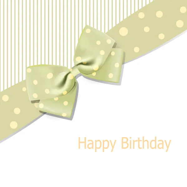 Vector Birthday Achtergrond Met Strik — Stockvector