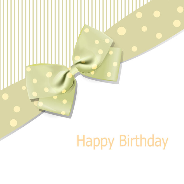 Vector Birthday Background Bow — Stock Vector