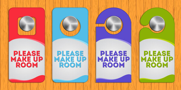 Hotel hanger sign - make up the room