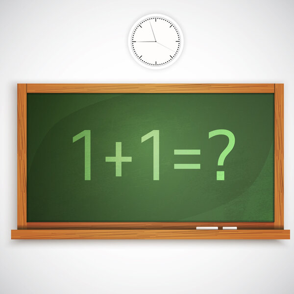 Class chalkboard. Vector illustration.