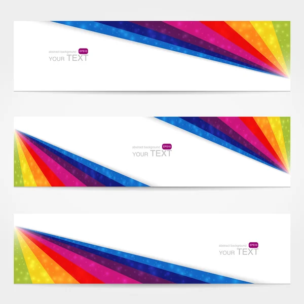 Website Banner Set Place Your Text — Stock Vector