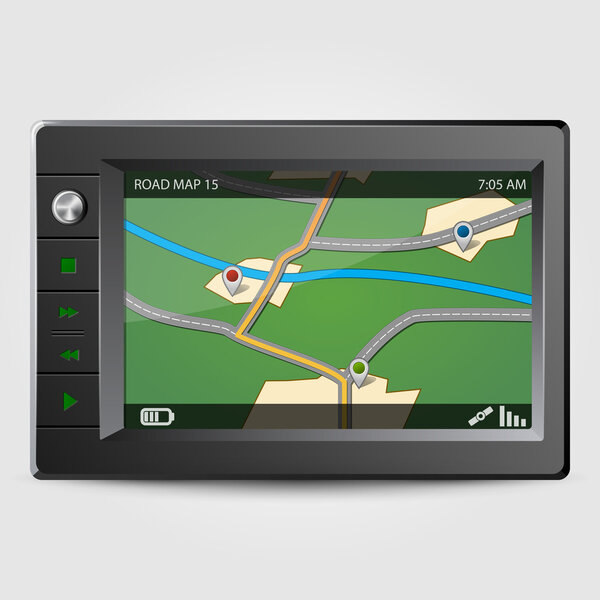 Современный GPS, векторная иллюстрация
