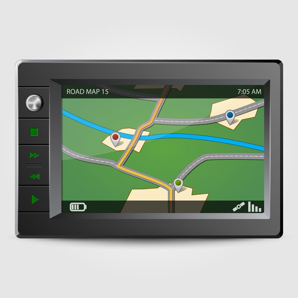 Modern GPS, vector illustration