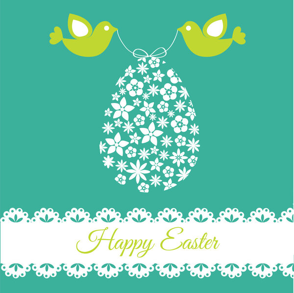 Vector easter egg card