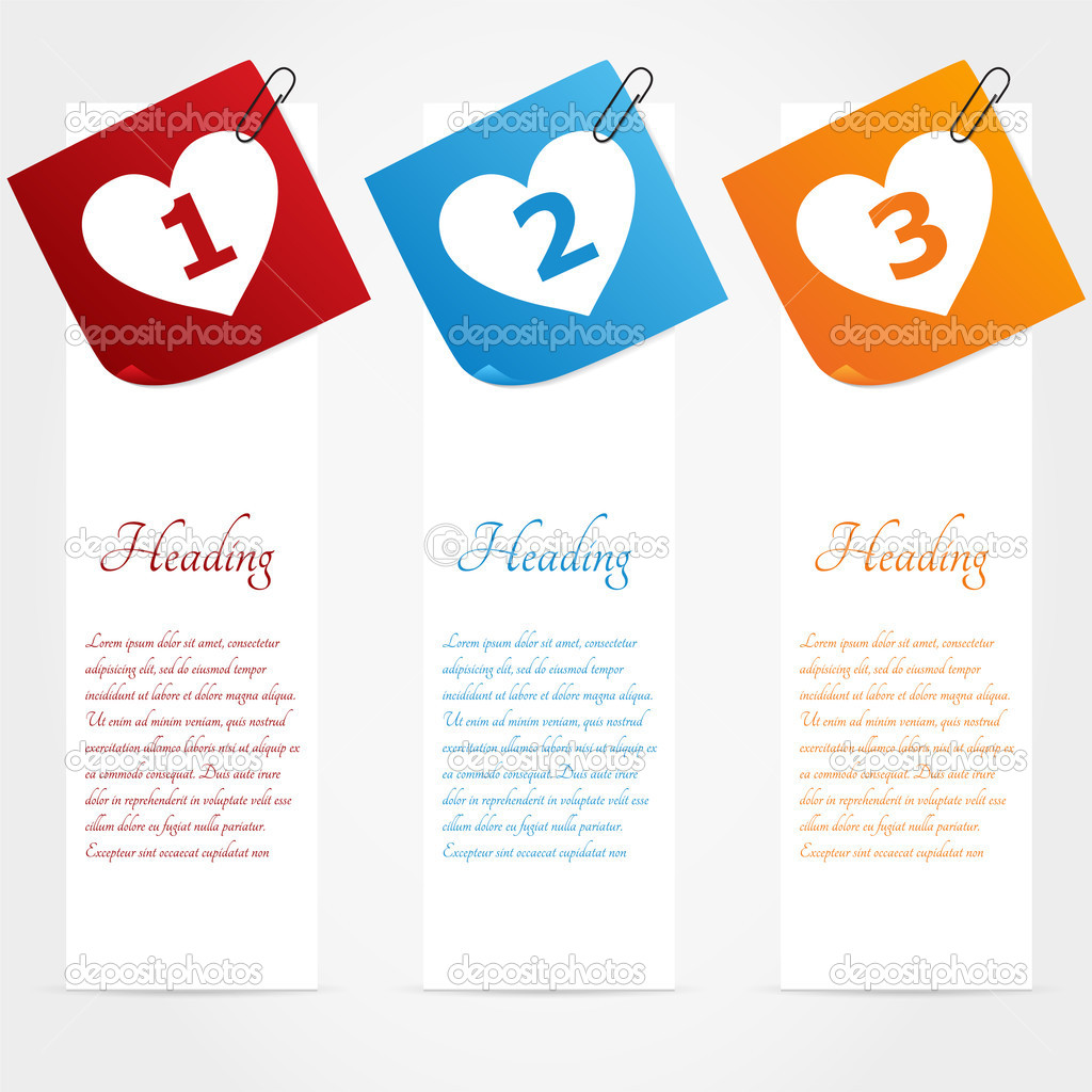 Set of web banners. Vector. Love theme