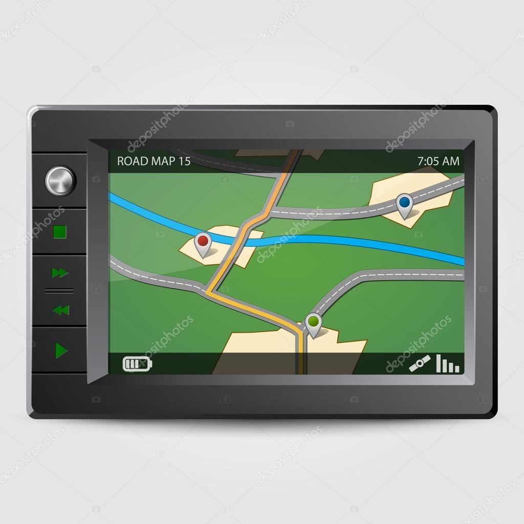 Modern GPS, vector illustration