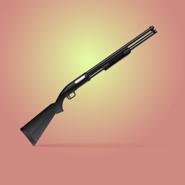 Vector illustration of shotgun clipart