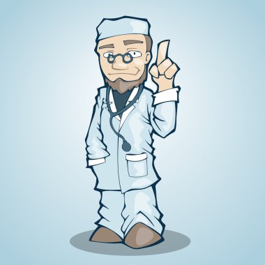 Vector illustration of doctor. clipart
