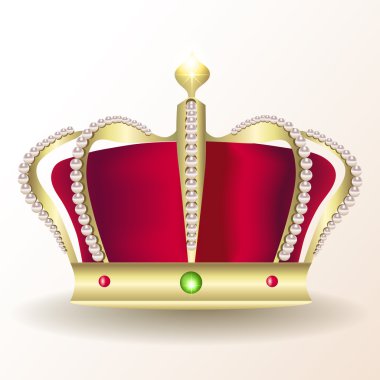 Gold royal crown, vector design