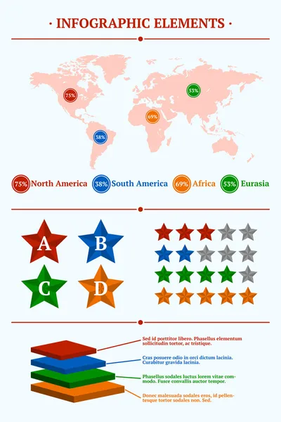 Coleção Vetorial Elementos Infográficos — Vetor de Stock