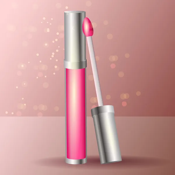 ピンクの口紅をベクトル ベクトル デザイン — ストックベクタ