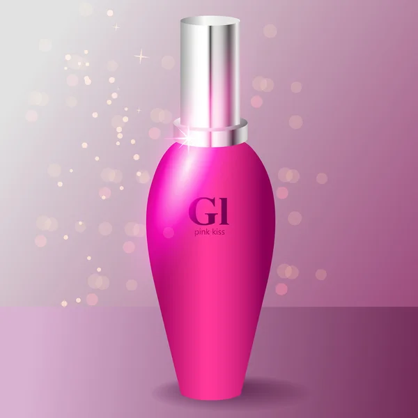 粉红色香水瓶 矢量设计 — 图库矢量图片