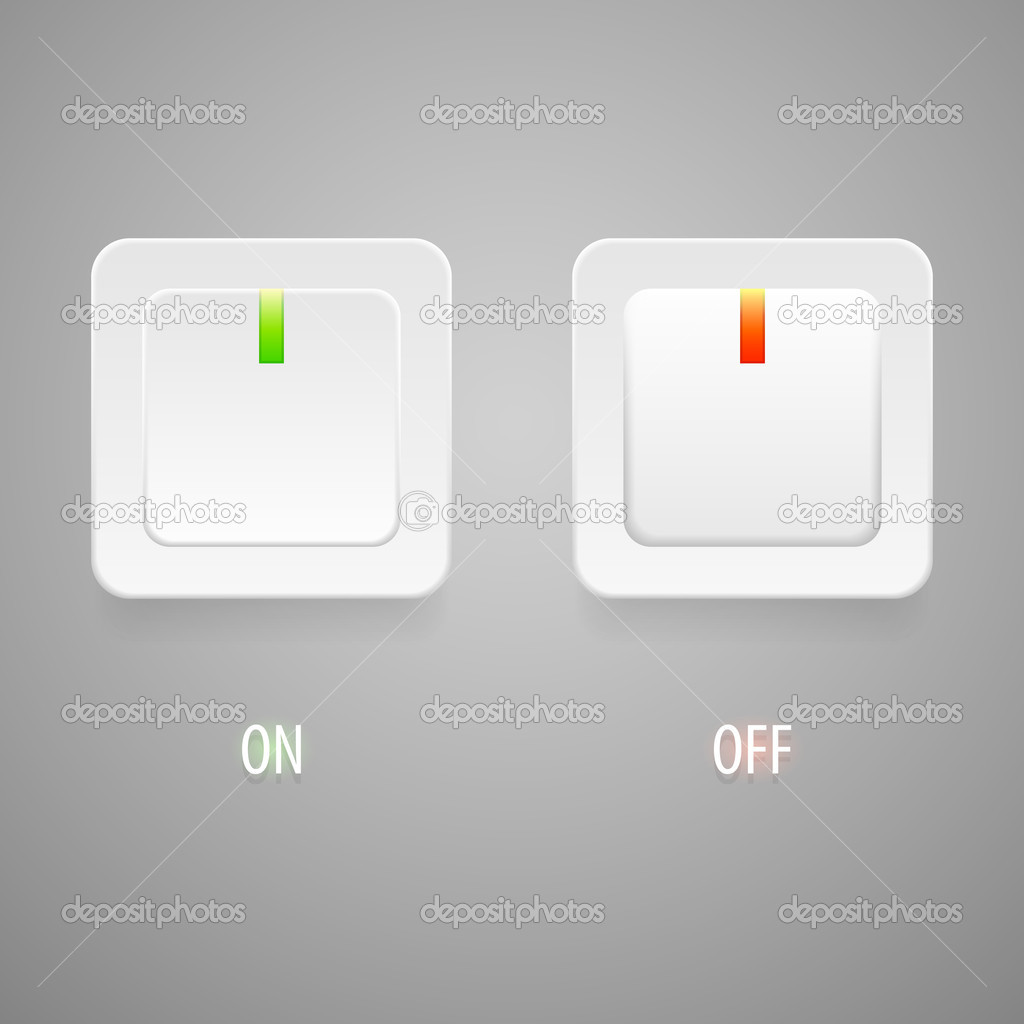 On and Off switch buttons