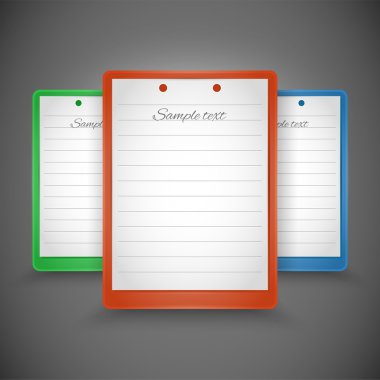 notepads of vector design clipart