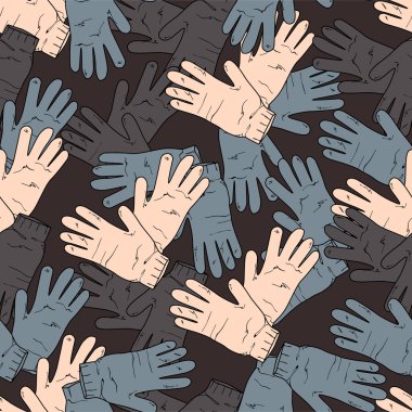 Vector background with gloves. clipart
