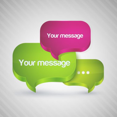 Speech bubbles for your message. clipart