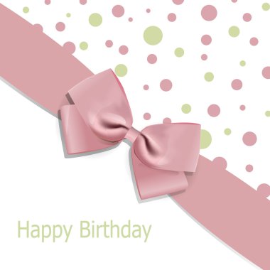 Vector birthday background with bow clipart