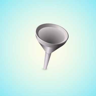 Vector illustration of funnel clipart