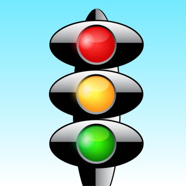 Traffic light vector design clipart